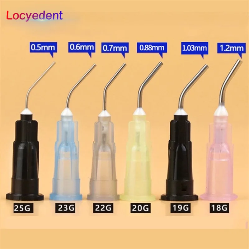500 шт. одноразовые ирригационные изогнутые иглы для стоматологического орошения