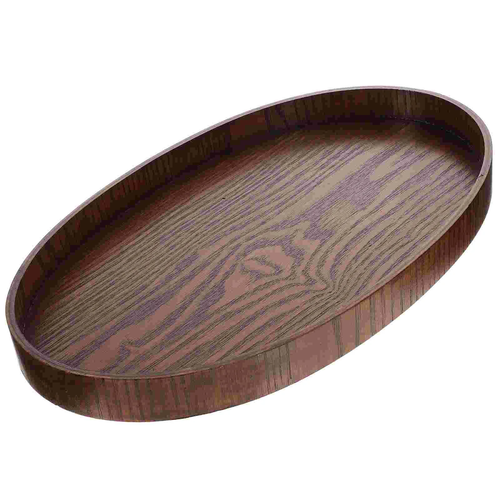 

Tray Wooden Plate Serving Wood Fruit Platter Dish Cheese Snack Breakfast Dessert Display Dishes Jewelry Salad Coffee Tea