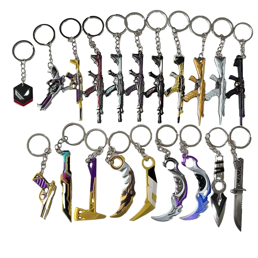 

Valorant Claw Knife Karambit Keychain Ruffian AKM Weapon Blind Box 9cm Game Peripheral Mini Metal Model Keychain Random Style