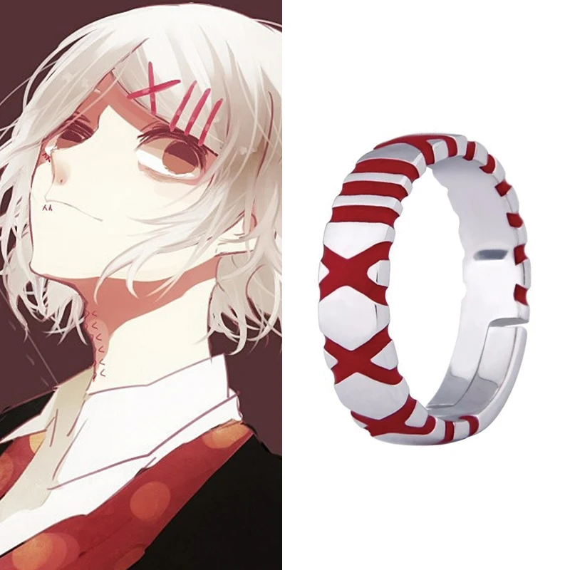 

Anime Cos Tokyo Ghoul JUZO SUZUYA REI Boy Adjustable Finger Ring For Women Men Cosplay Jewelry Accessory Gifts