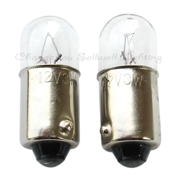 

2024 New!ba9s T10x23 12v 3w Miniature Lamp Bulb Light A076