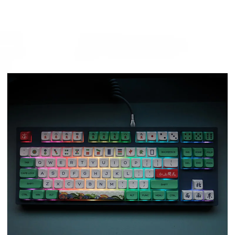 Колпачки для клавиш Маджонга XDA Profile PBT 130 сублимационная механическая клавиатура