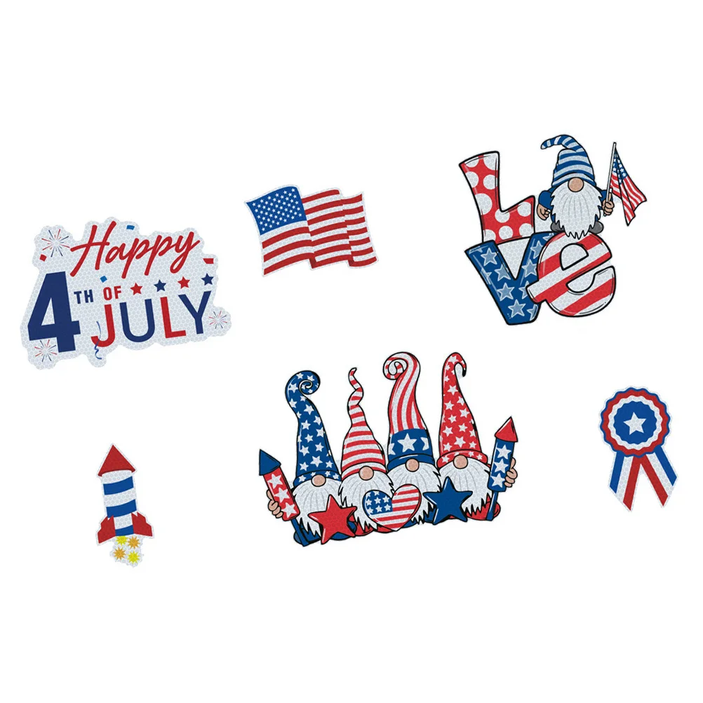 

1 Set Independence Day Car Stickers Magnetic Stickers for Car Waterproof Car Rear Stickers
