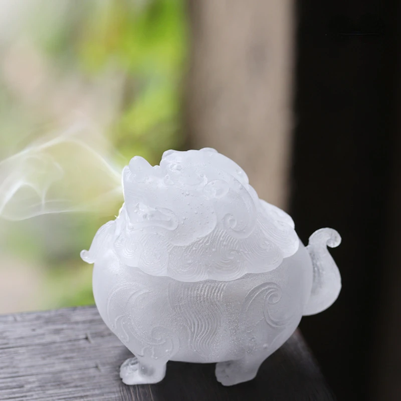 

Glass Censer [lion Dragon Censer] Household Ornaments, Incense Utensils, Incense Censers, Gifts