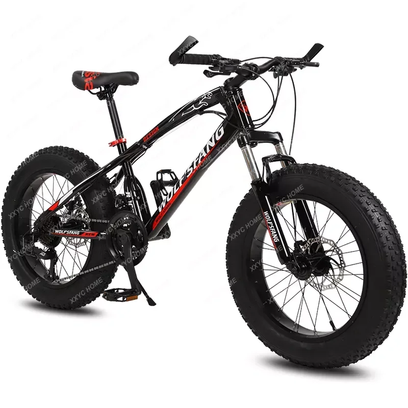 

Bicycle 2.0*4.0 "Wide Tire Fat Snow Mountain Bike Women Children 21 Speed Damping Front Fork Full Vehicle Gift Men