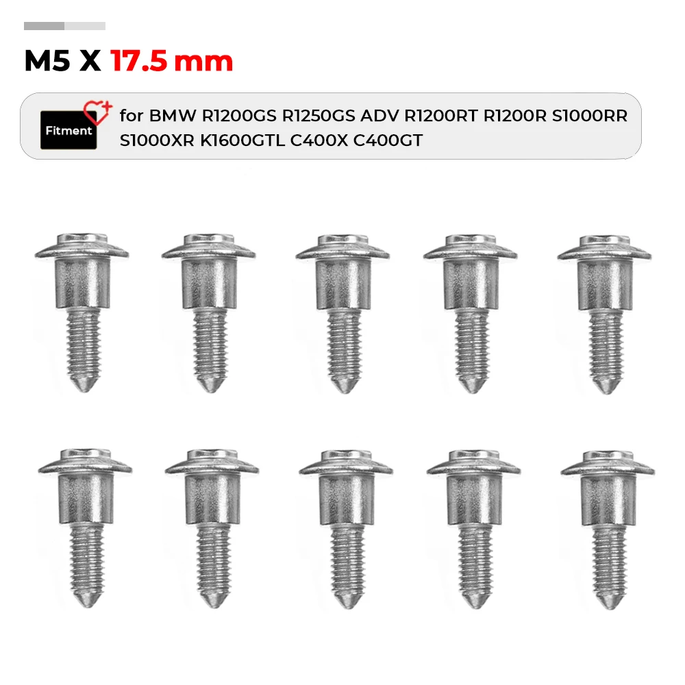 

10 шт./50 шт. винты M5 для BMW R1200GS R1250GS ADV F850GS R1200 F700GS S1000RR S1000XR крепежный винт из нержавеющей стали, гайка, болт