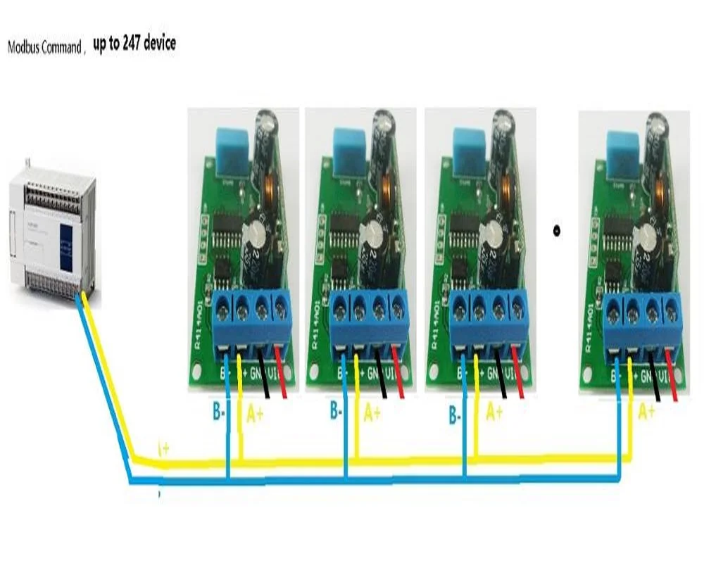 Датчик температуры и влажности рту R414A01 5-23 В постоянного тока RS485 Modbus удаленный