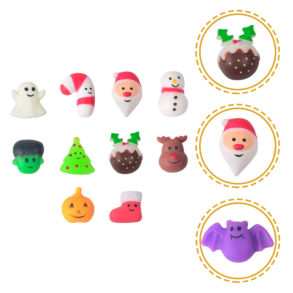 

Christmas Toys Figurines Stress Toysqueeze Sensory Themed Treat Fidgetkids Fillersbirthday Goodiemini Mochi Kawaii Characters
