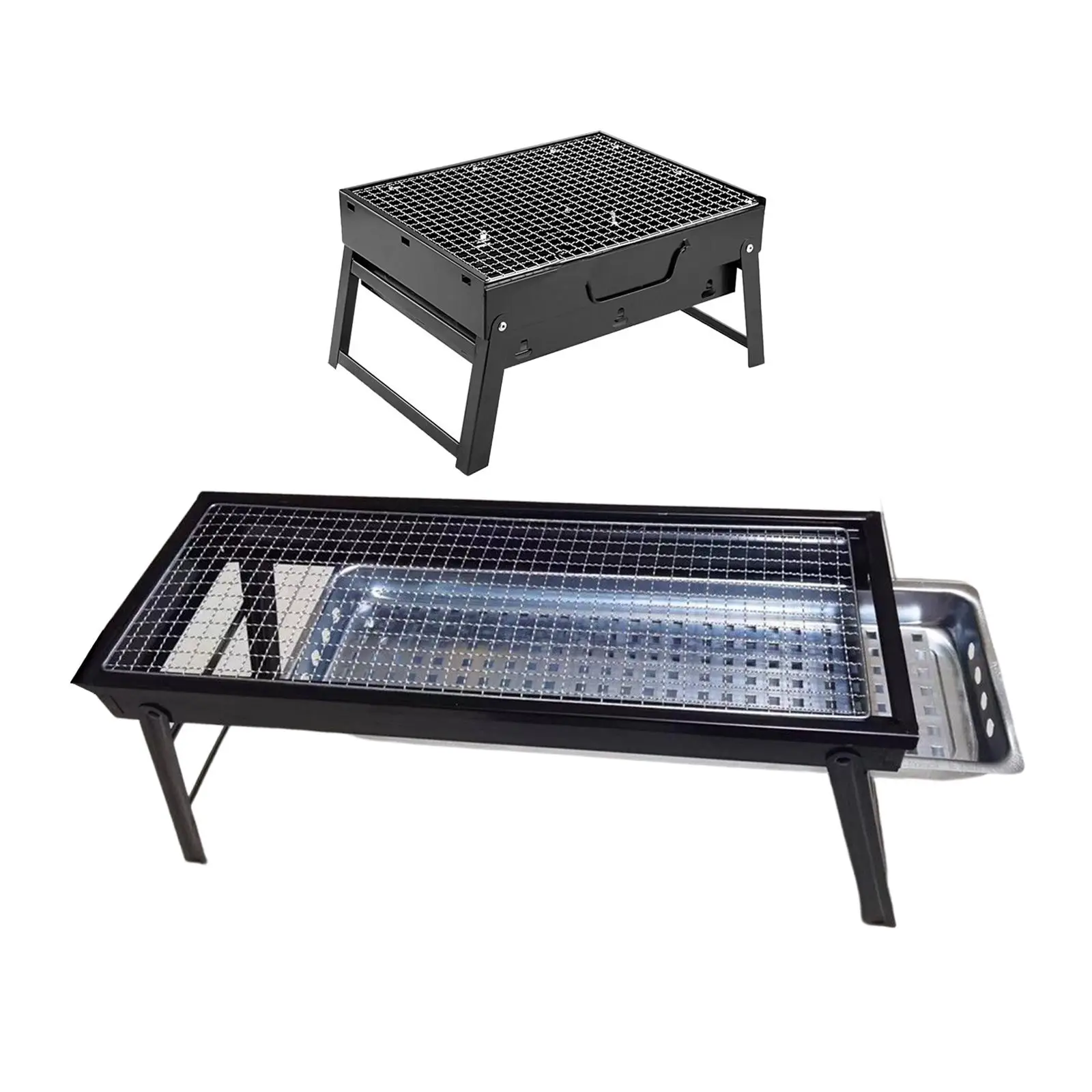 

Складная Настольная гриль для барбекю, гриль с углем для кемпинга, оборудование для внутреннего дворика