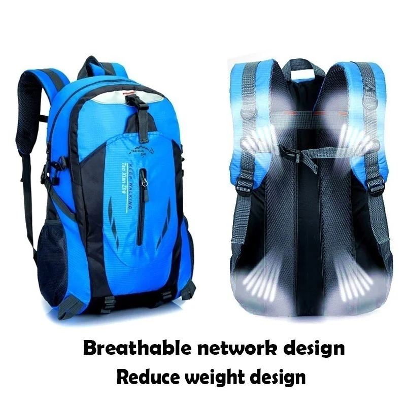 40L Outdoor Travel Backpack Sports Bag Camping Backpack Hiking Rucksack Students Backpack Water Resistant Hiking Bag Men Women