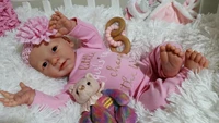3d paint skin with vein silicone 55 cm reborn baby doll for girl bebe have hand painted hair lisa alive dress up play house