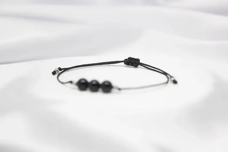 Черный субграфитовый браслет исцеляющий кристалл Защитный Браслет очистка от