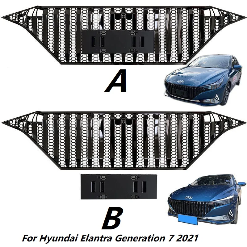 

Car Mesh Grill Front Bumper Grille For Hyundai Elantra Generation 7 2021