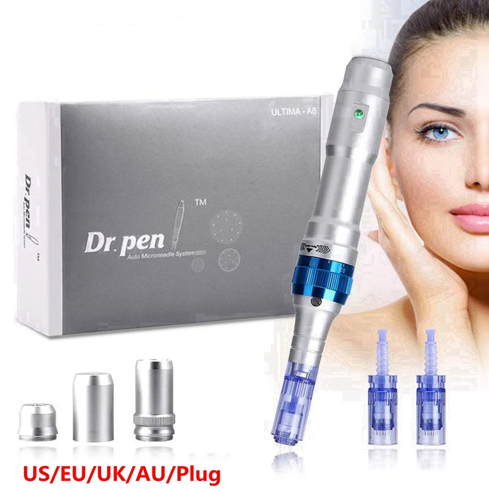 

Автоматическая микро-игла Derma Pen A6 Беспроводная перезаряжаемая Dr.Pen Ultima A6 Электрическая Микро-роликовая Дерма штамп только одна батарея