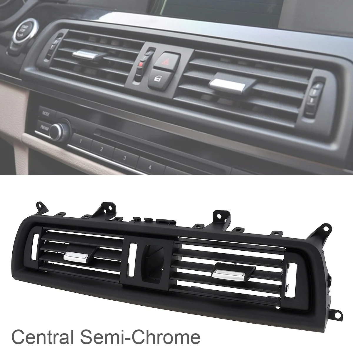 

Front Row Wind Center Air Conditioning Vent Grill Outlet Panel Fit for BMW- 5 Series F10 F18 520 523 525 528 530 535 550