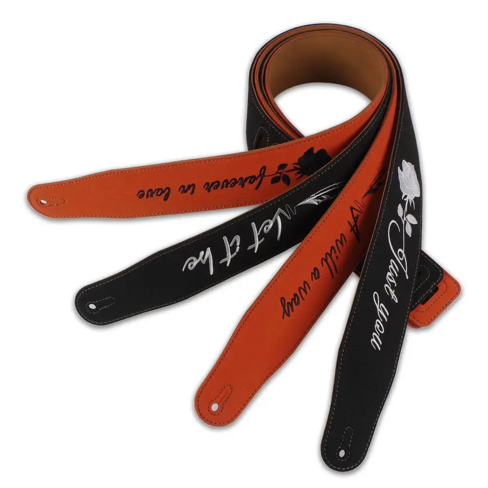 

Регулируемый кожаный мягкий расширенный ремень для гитары, акустический Электрический Бас ремень, аксессуары для аксессуаров