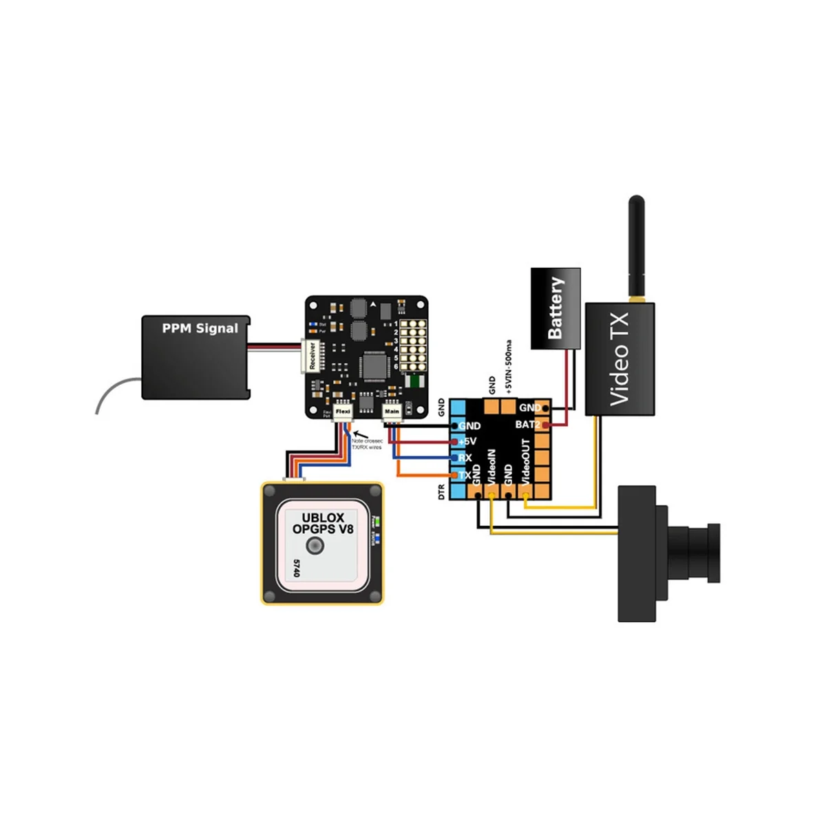 

FPV MinimOsd Minim Mini OSD On-Screen-Display with KV TEAM MOD for CC3D Naze32 F3 F4 Flight Controller