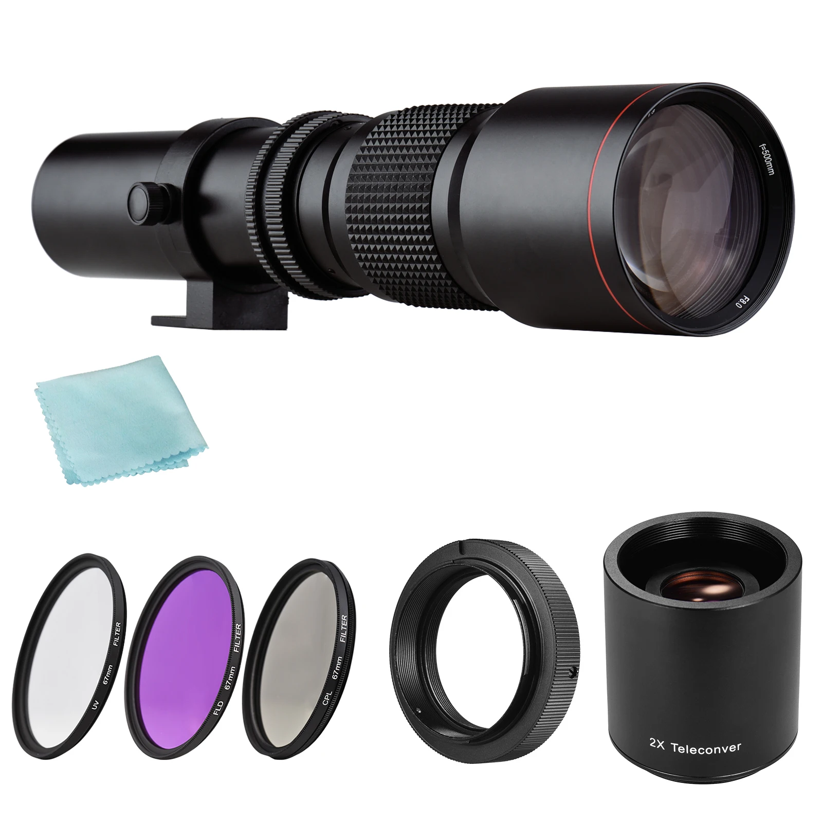 Телеобъектив для камеры 500 мм F/8 0-32 ручной зум Т-образное крепление Sony A900 A850 A700 A580