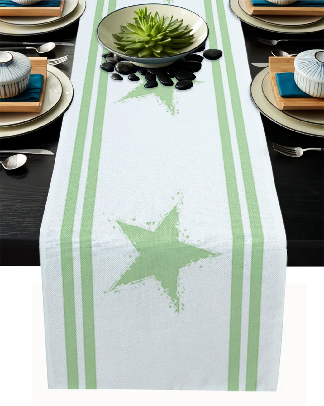 

Geometric Stripes Stars Tablecloth Table Runner Decoration Home Decor Dinner Table Decoration Table Decor