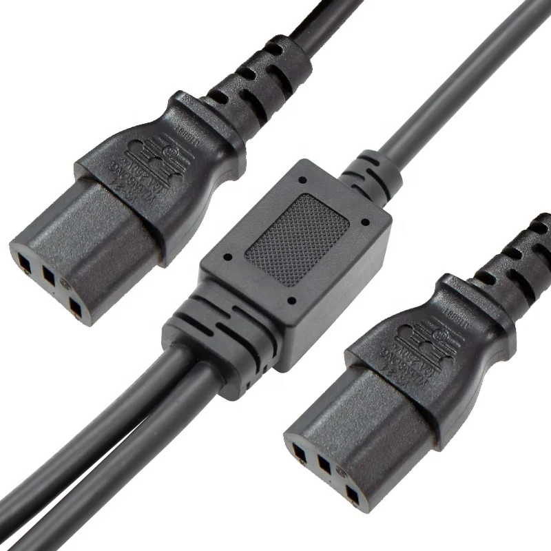 

UPS Server Y Splitter C14 to 2 x C13 Power Adapter Cable Cord