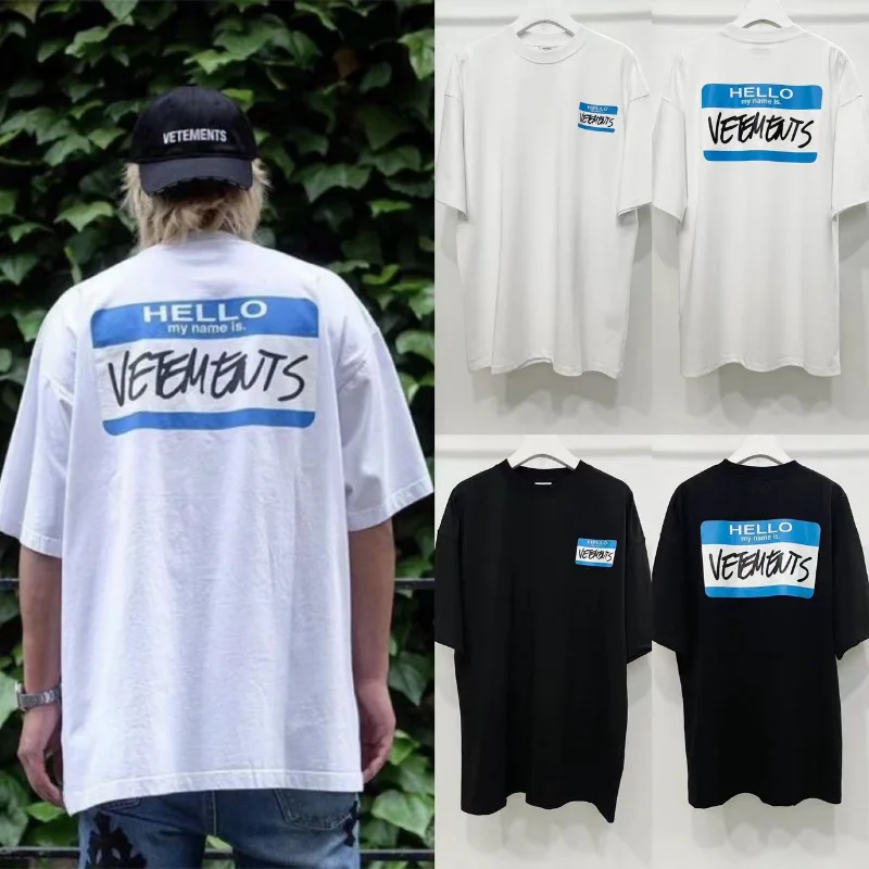 

My Name Is Vetements Box Logo T-shirt Cotton Men Women T Shirt