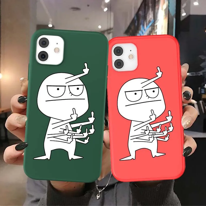 

Moskado Candy Color Funny Cartoon Phone Case For iPhone 11 13 12 Pro Max Mini X XR XS 7 8 6 6s Plus SE 2020 Soft TPU Back Cover