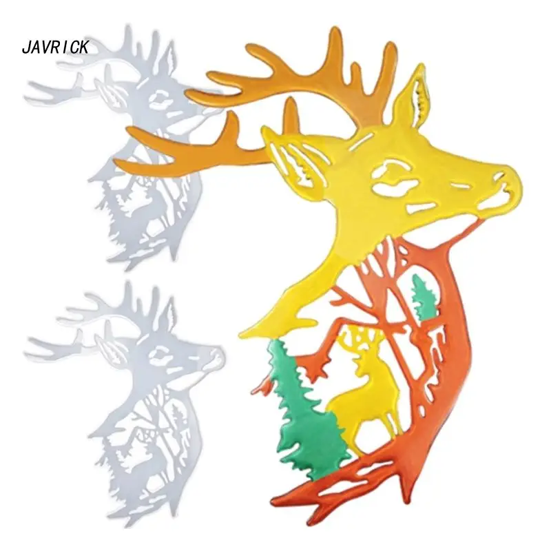 

Deer Wall Hanging Silicone Mould Christmas Elk Shape Decor Mold DIY Desktop Ornaments Pendant Jewelry Epoxy Resin Mold