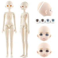 60cm diy doll 21 joints movable makeup dolls female naked 3d eyes doll toy bjd doll girls gift doll model
