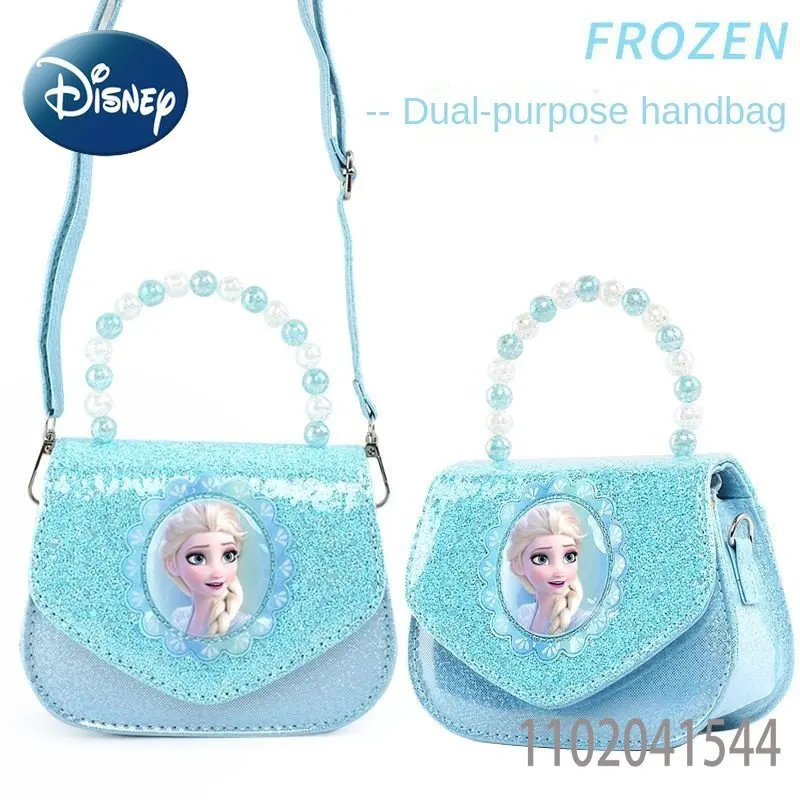 Disney Kids Crossbody Bag for Girls Cute Mini Pink Blue Frozen Tote Bag Luxury Designer Hand Bag  Girls Bag Free Shipping
