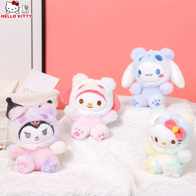 

Cute Sanrio Plush Keychain Hello Kitty Anime Doll Keyring Kawaii Room Decor Stuffed Kuromi Cinnamoroll Bag Pendant Toys For Girl