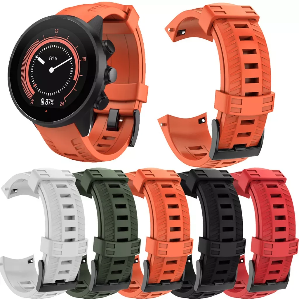 

Silicone Strap for SUUNTO 9 / Baro Smart Watch Watchband Wrist Band Correa de reloj bracelet de montre pasek do zegarka