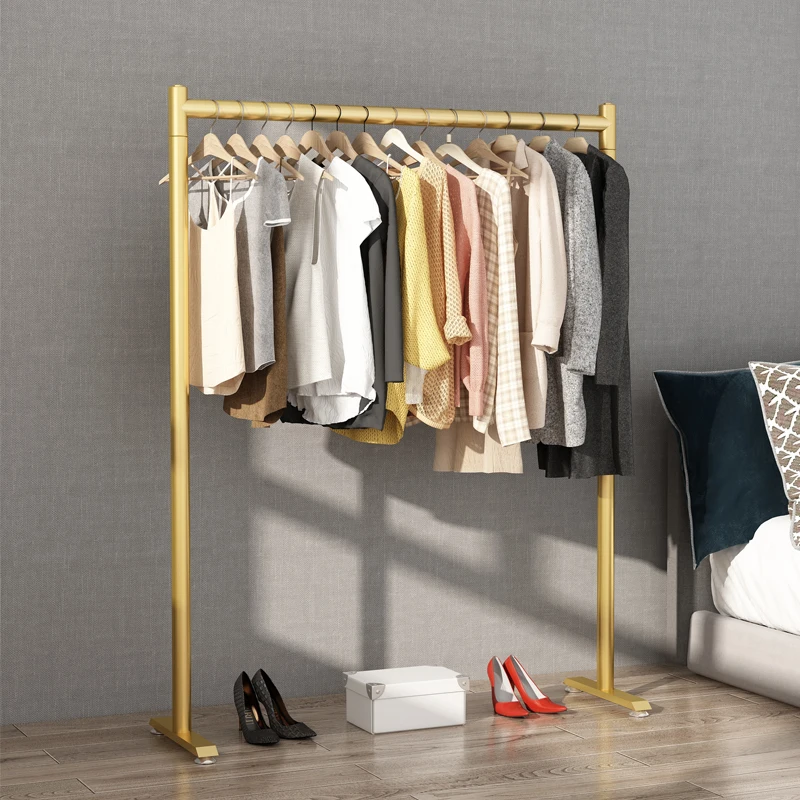

Metal Hanger Stand Clothes Rack Boutique Indoor Modern Nordic Clothes Rack Gold Hangers Hallway Perchero Pared Library Furniture