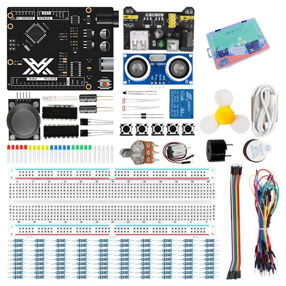 

Базовый стартовый Обучающий набор для Arduino UNO R3 Project Great Fun полный комплект сенсорных модулей для начинающих для обучения детей