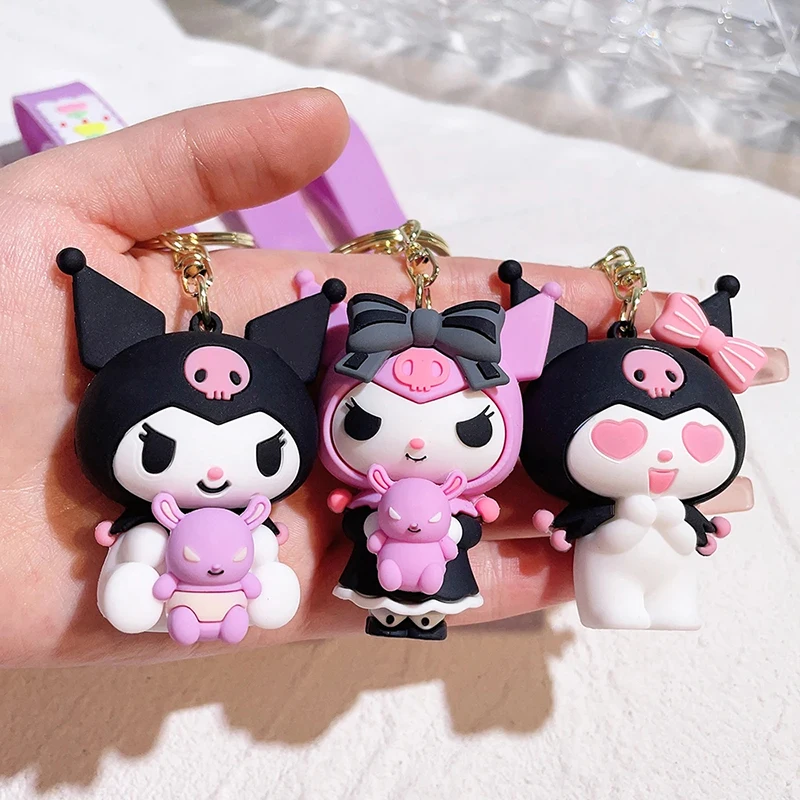 

Kawaii брелок Sanrio аниме мультфильм мелодия Kuromi Cinnamoroll игрушки Симпатичные Брелки для автомобиля подарки