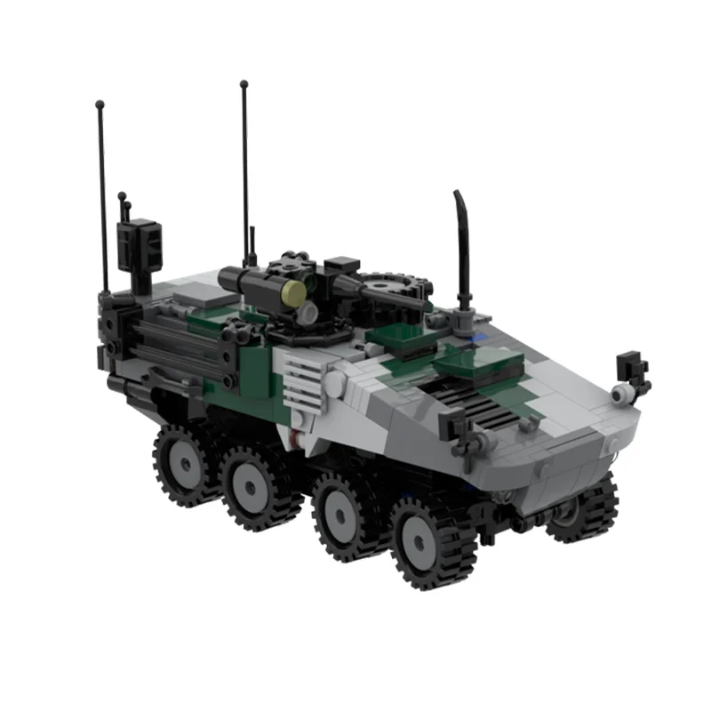 Модель автомобиля MOC 8X8 модель тактического пехотного транспорта M1130 творческий
