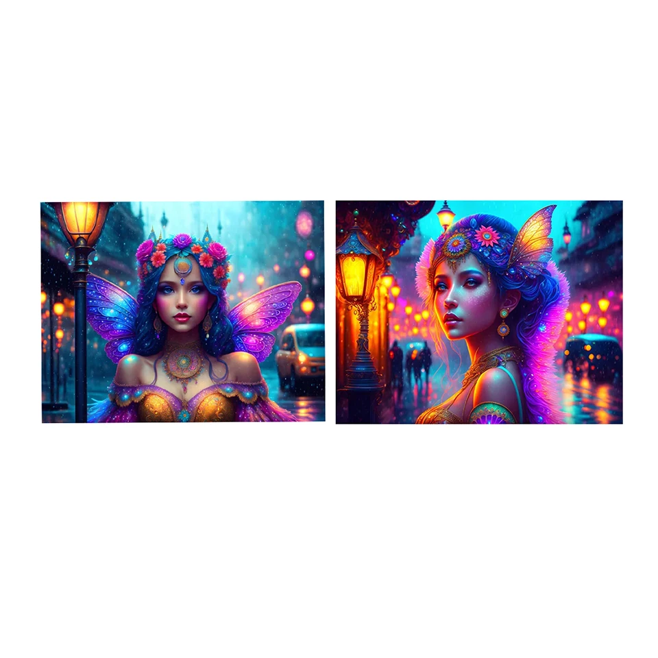 5ddiy алмазная живопись бабочки Феи в цветах фэнтезийное искусство Женская