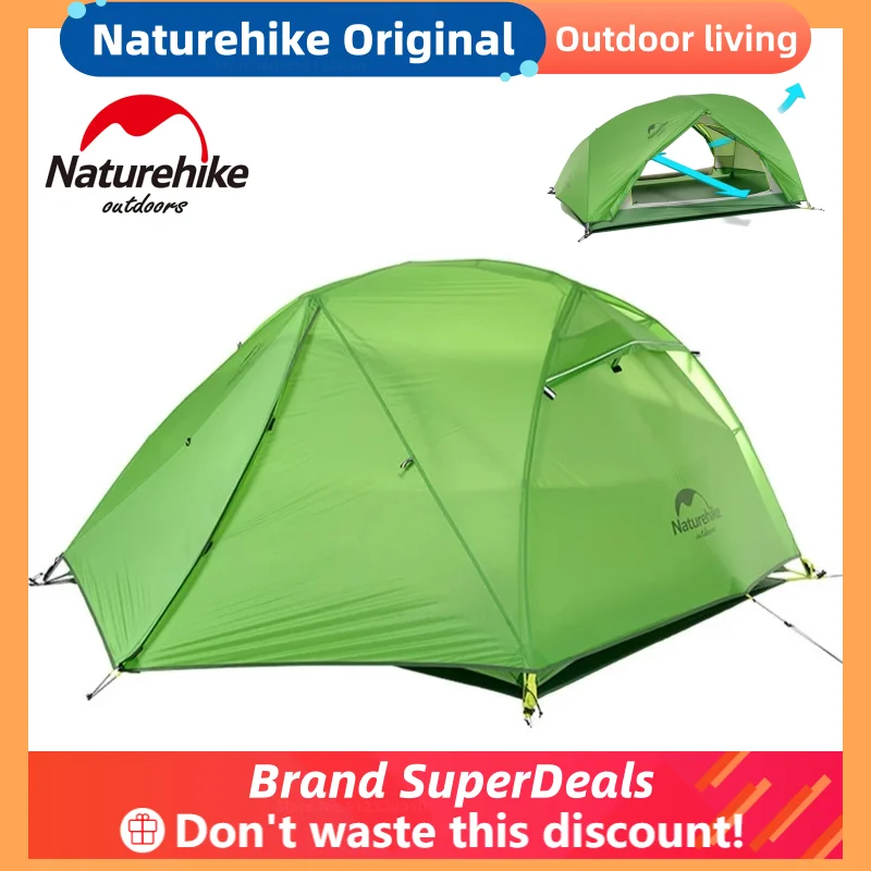 

Naturehike Original Star River Upgraded Camping Tent Ultralight 2 Person 4 Season Tent With Free Mat Outdoor Tourist NH17T012-T