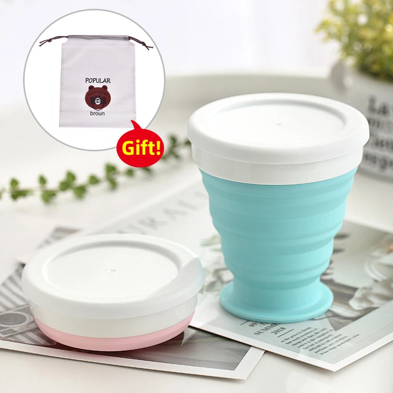 Складная кружка 60-350 мл для путешествий кемпинга пищевой силикон нержавеющая