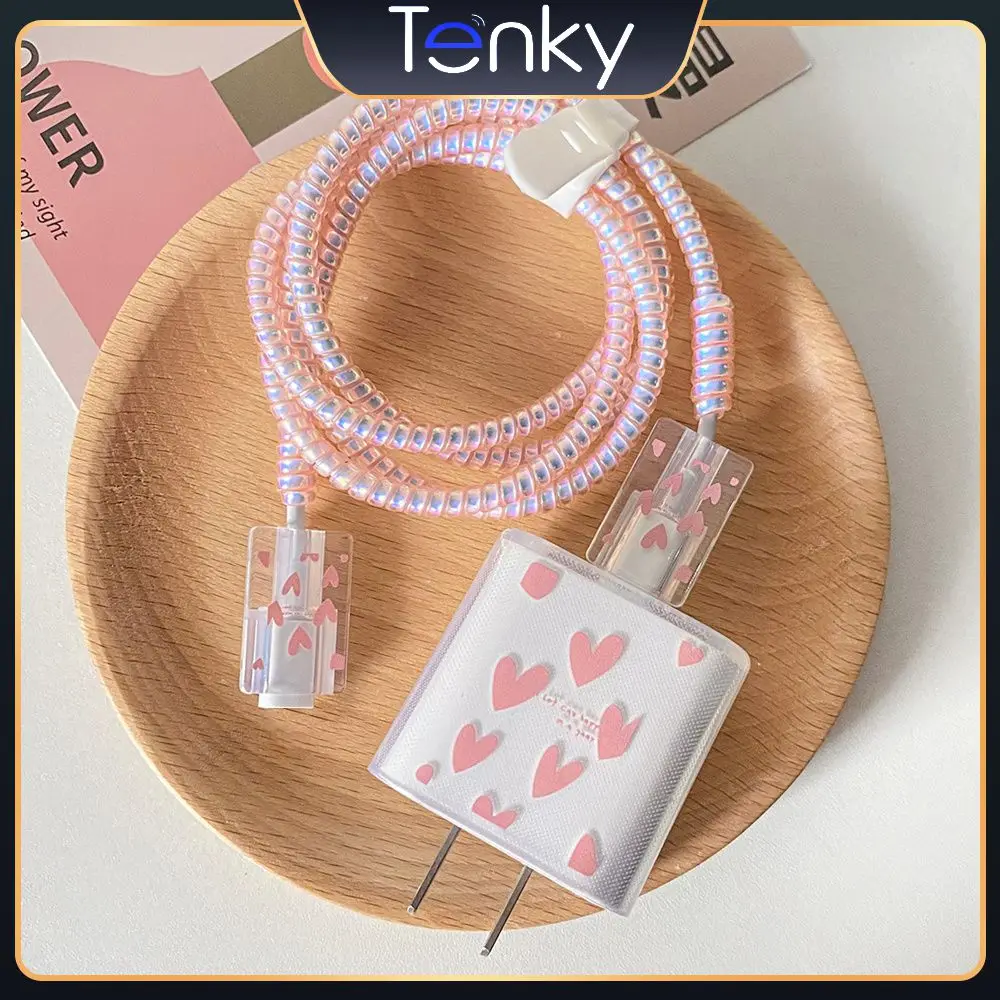 

Tpu Charging Head Protective Cover Lightweight Portable Wire Protector Changeable Convenient Office Accessories 1 Pcs Cute