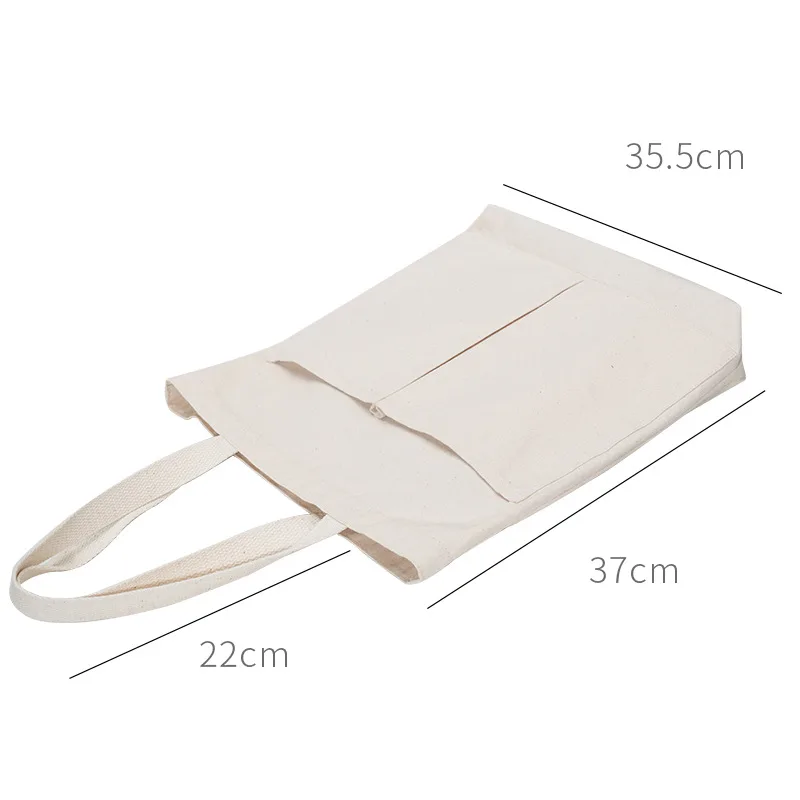 Women's Bag Simple Casual Fashion Multiple Pocket Handbags Canvas Solid Large Capacity Tote Shoulder Bags for Women Shopping Bag