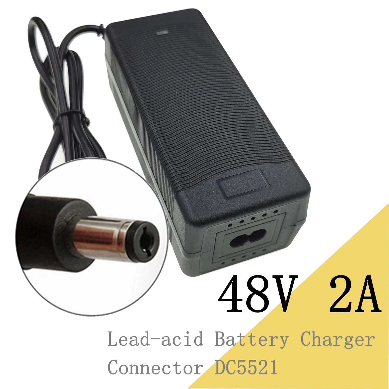 

48V 2A Lead-acid Battery Charger for 57.6V Lead acid Battery Electric Bicycle Bike Scooters Motorcycle Charger DC5525 Connector