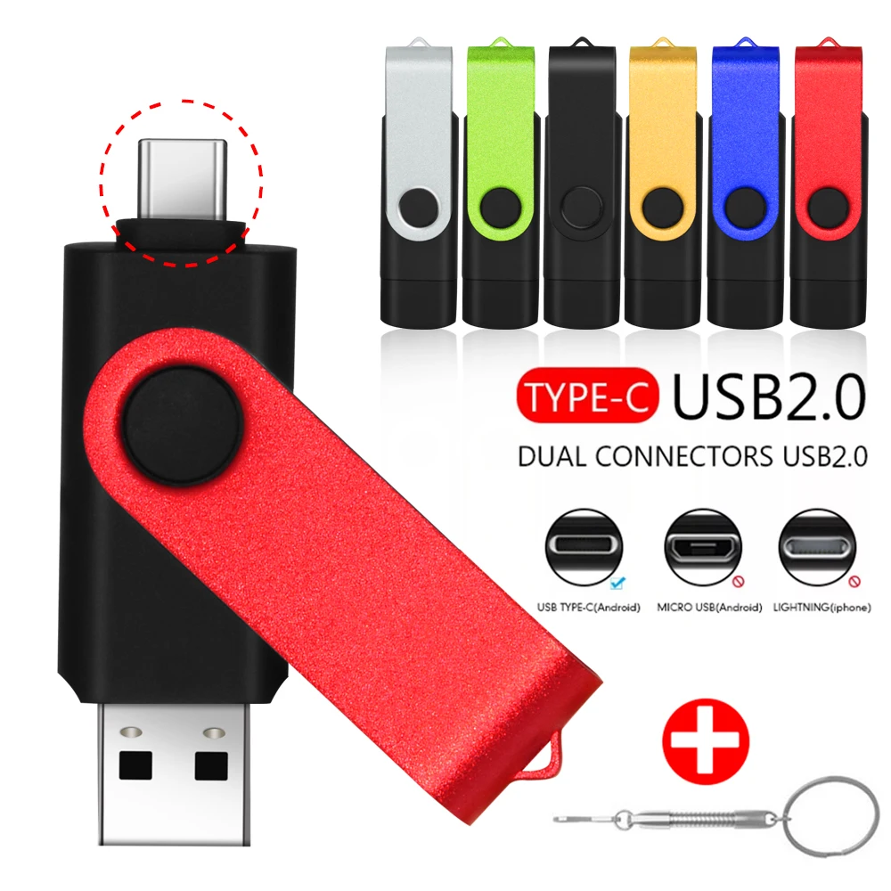 Новый OTG USB флеш-накопитель 128 ГБ 64 32 16 8 4 Гб USB-накопитель 2 0 для устройств Type-C