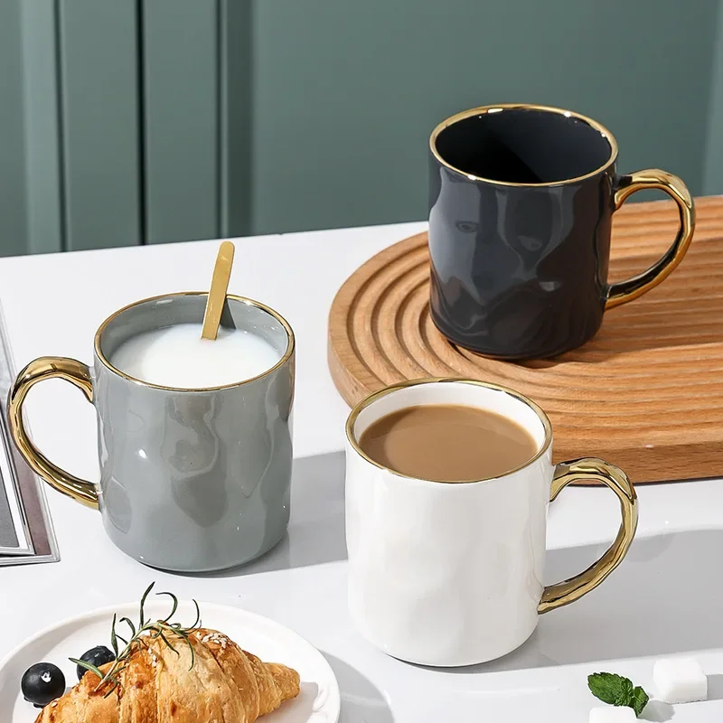 Керамические чашки для кофе объемом 400 мл роскошная креативная чашка воды с