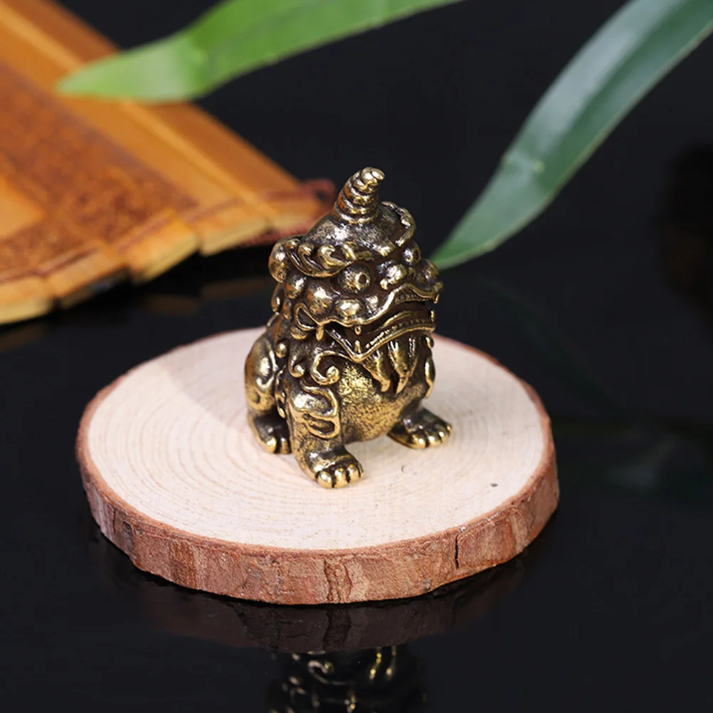 Бронзовые безделушки классическое украшение орнамент Kylin статуя в форме льва