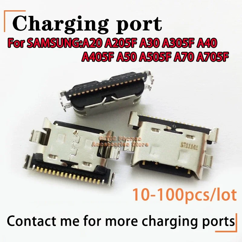 10-100 шт. USB-порт для зарядки, док-станция, разъем для зарядного устройства для Samsung Galaxy A20 A205F A30 A305F A40 A405F A50 A505F A70 A705F (art.: 3920cf31bc418) - 3920cf31bc418