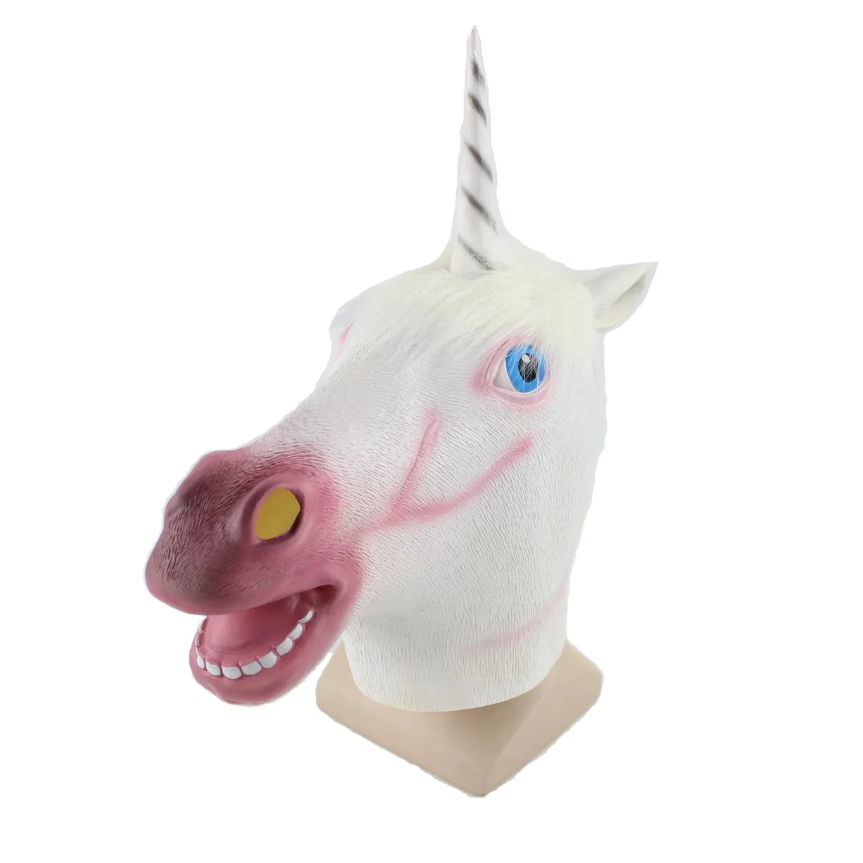 

Cute Unicorn Animal Latex Mask Girl Prom Halloween Horse Model Headgear Party Free Shipping