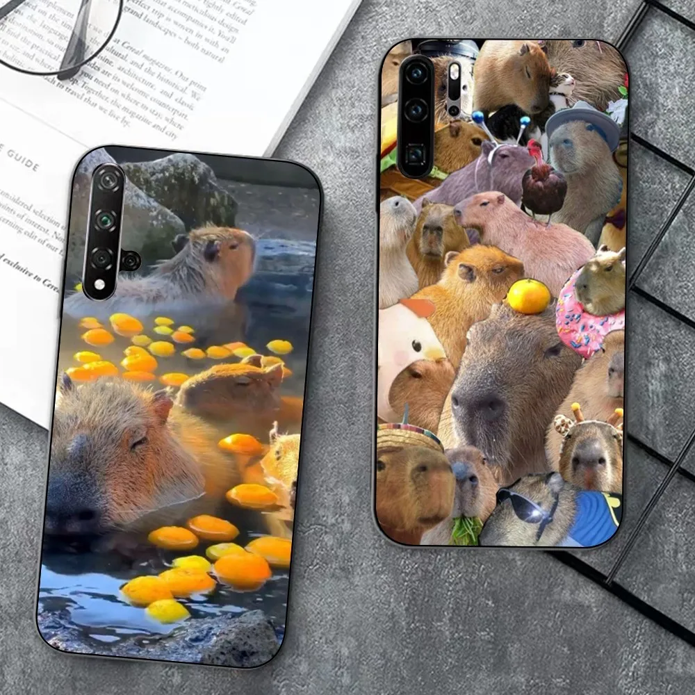 

Animal Funny Capybara Bling Phone Case For Huawei P 8 9 10 20 30 40 50 Pro Lite Psmart Honor 10 lite 70 Mate 20lite