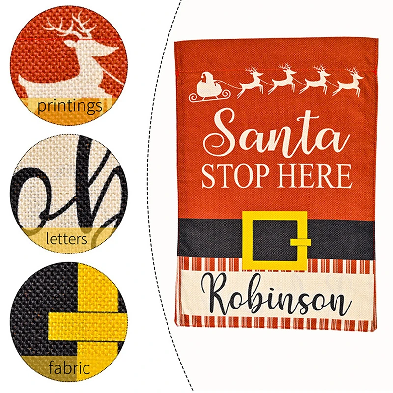 

Christmas Garden Flag Indoor Outdoor Home Yard Flag Banner Hanging Ornament Christmas Festival Household Hanging Flag Decor 1pc