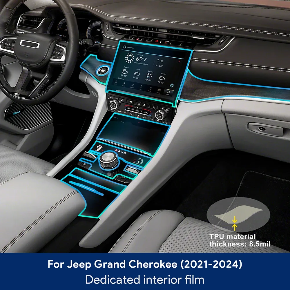 Для Jeep Grand Cherokee 2021 2022 2023 2024 внутренняя пленка из ТПУ с защитой от царапин защитная