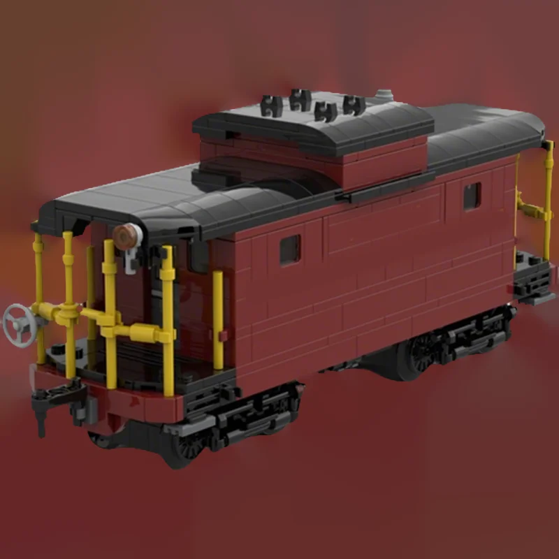 Фото 668 деталей MOC: Модель городского поезда Caboose (Северо-Восток США), конструктор, архитектурные блоки, рождественский подарок, развивающая идея, кирпичики №1